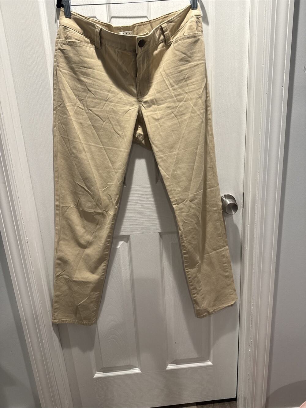 Cabi Womens Beige Cotton Blend Stretch Skinny Chino Pants Size 12